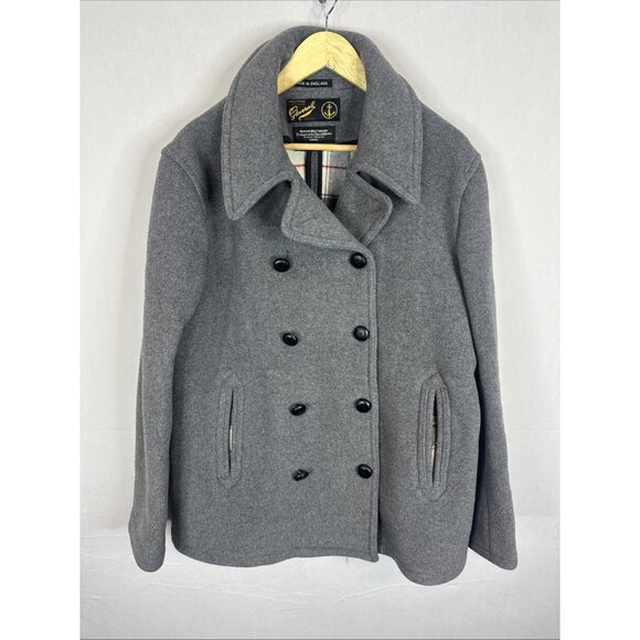 Gloverall Other - Gloverall Hudson’s Bay Wool Peacoat Gray Mens 42 Made In England Reefer
